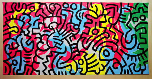 Keith Haring Into 84: The Explosive Year That Defined Pop Art Activism - UNTITLED 1987 by Keith Haring