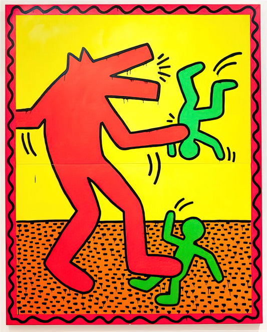 Keith Haring Large Canvas: Iconic Pop Art for Monumental Spaces - UNTITLED 1982 1 by Keith Haring