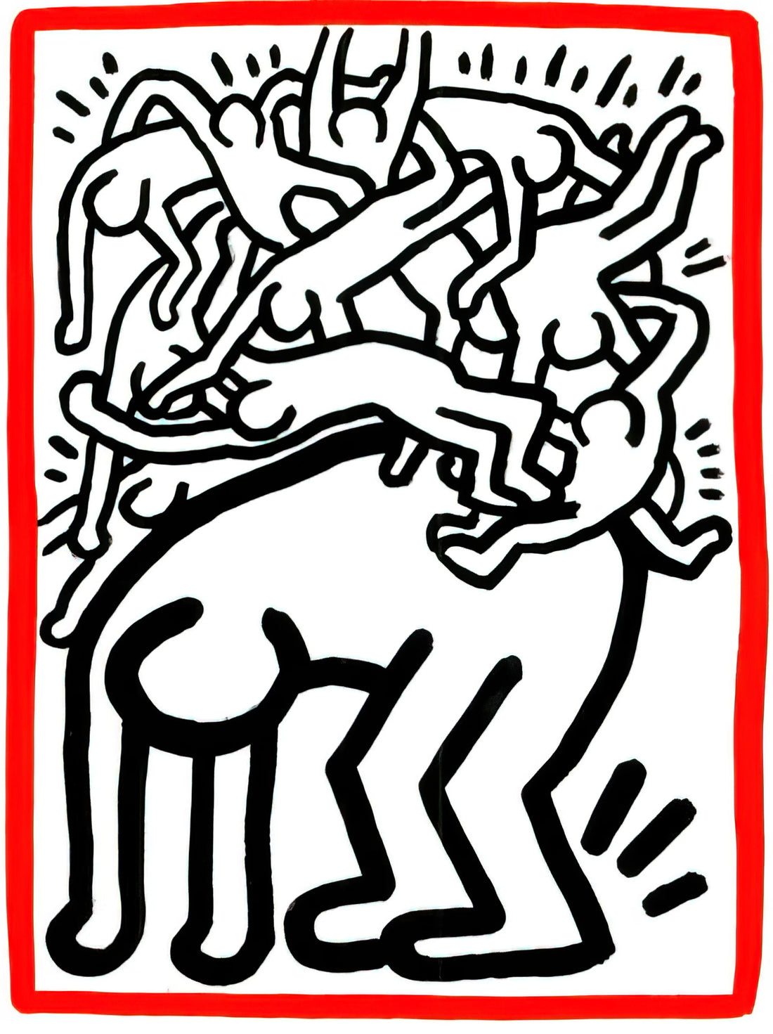 Keith Haring Montreux Jazz Festival Poster: A Vibrant Fusion of Art and Music - FIGHT AIDS WORLDWIDE 1990 by Keith Haring