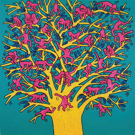 Keith Haring Print Original: A Collector's Guide to Authenticity, Value, and Legacy - THE TREE OF MONKEYS by Keith Haring
