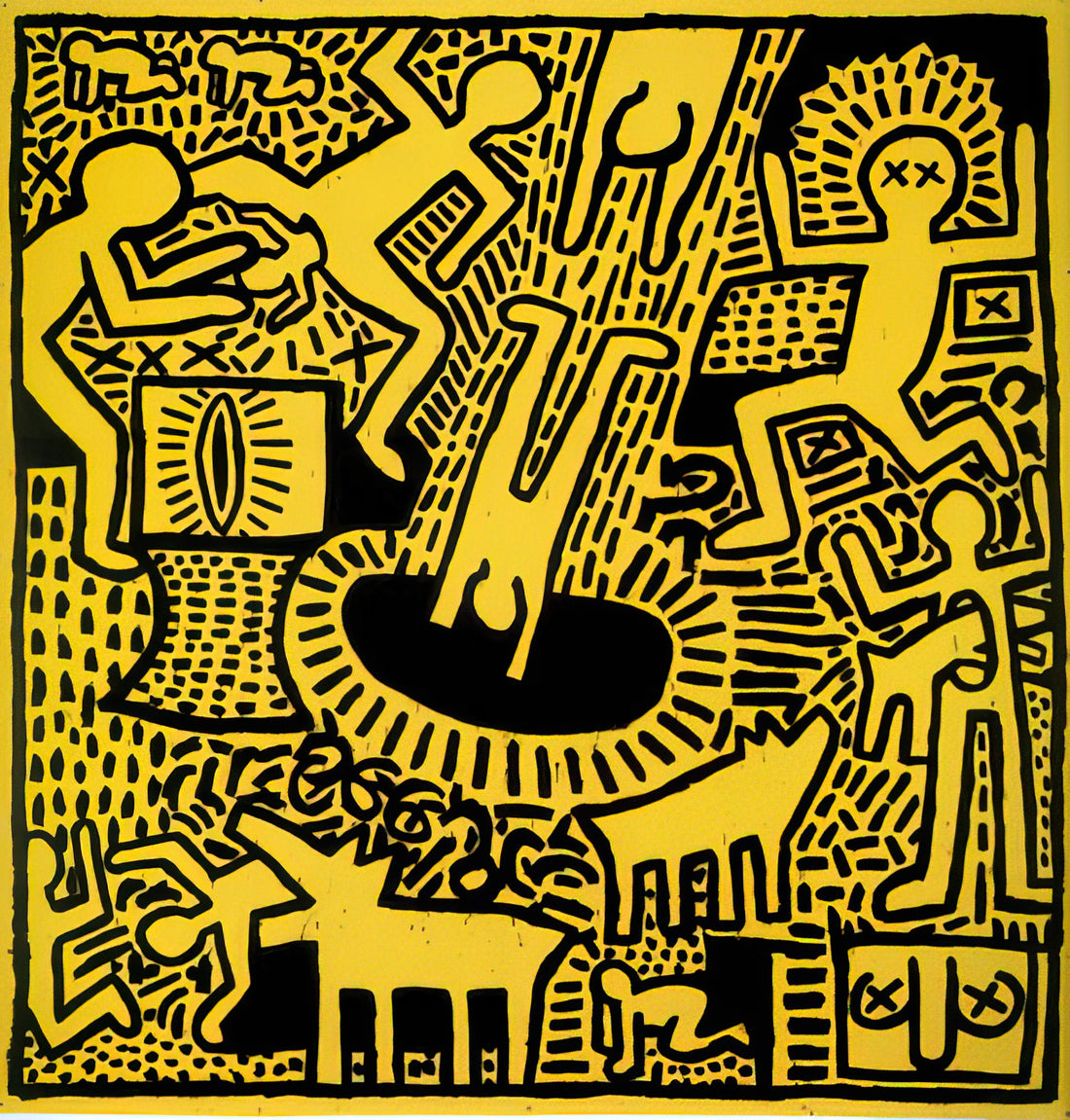 Keith Haring's Mickey: A Pop Art Icon Reimagined - UNTITLED 1981 by Keith Haring