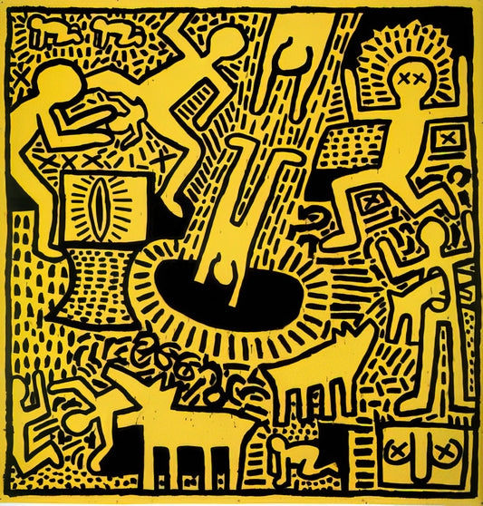 Keith Haring's Running Man: The Iconic Symbol of Urban Energy and Social Activism - UNTITLED 1981 by Keith Haring