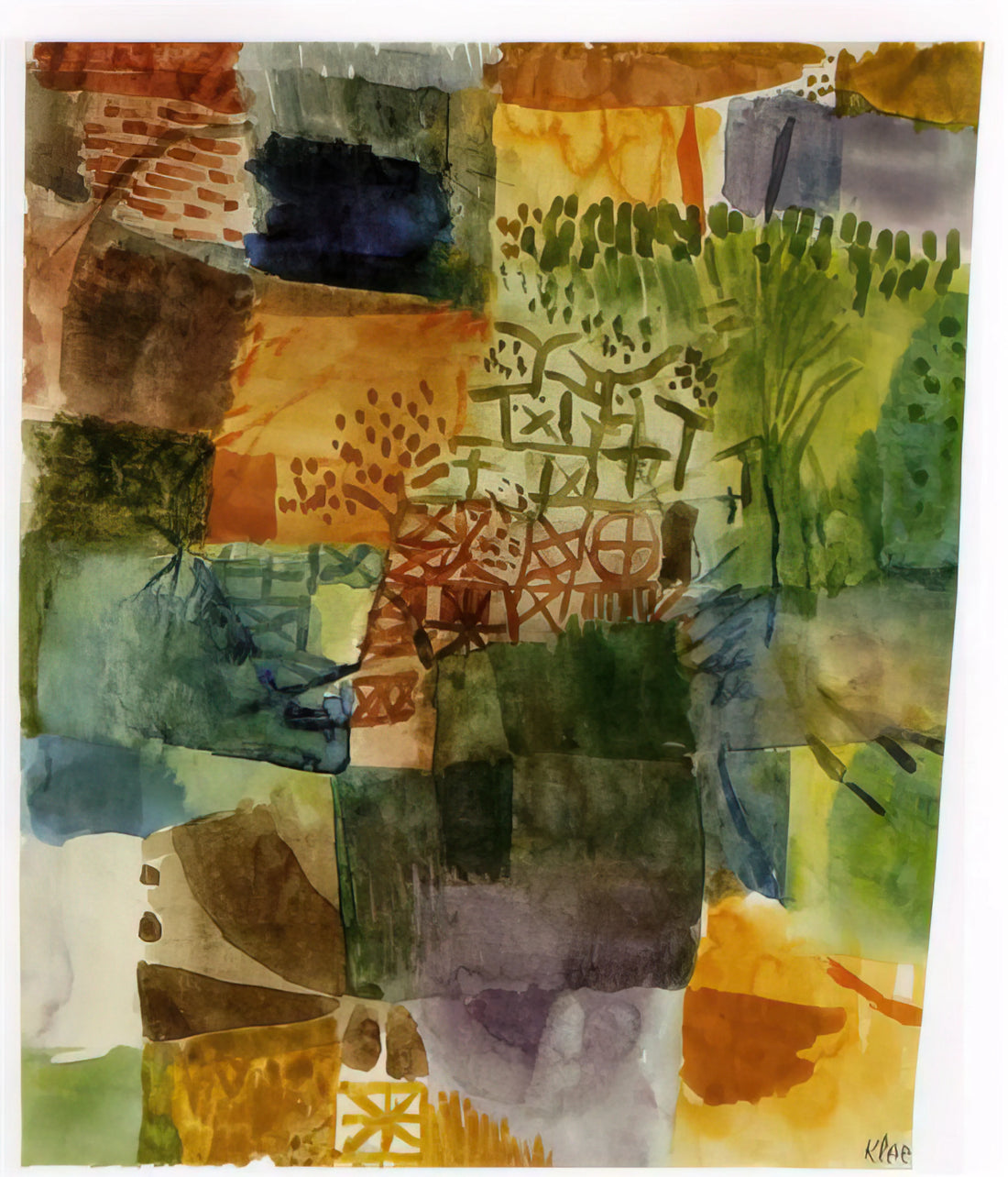Klee Drawings: A Journey into the Poetic Line and Mystical Imagination - REMEMBRANCE OF A GARDEN 1914 by Paul Klee
