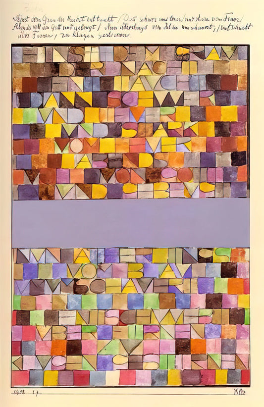 Klee Notebooks: The Secret Blueprint of a Modernist Master - ONCE EMERGED FROM THE GRAY OF NIGHT 1918 by Paul Klee
