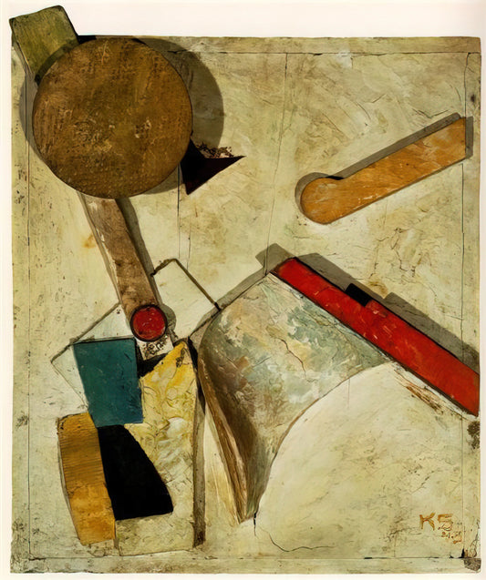 Kurt Schwitters Artwork: The Revolutionary Merz Artist Who Redefined Modern Art - HEAVY RELIEF 1945 by Kurt Schwitters