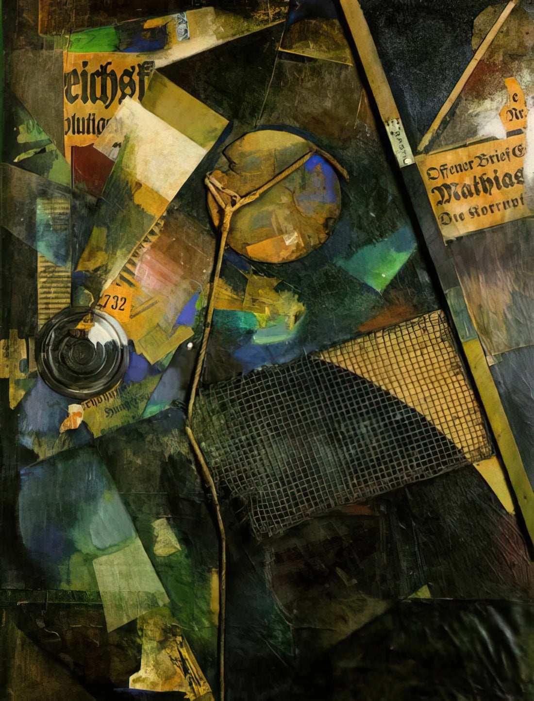 Kurt Schwitters Framed Canvas Print: A Definitive Guide to Merz Art in Your Home - MERZ PICTURE 25A THE STAR PICTURE 1920 by Kurt Schwitters