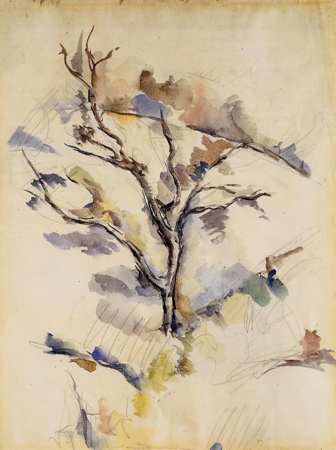 La Montagne Sainte-Victoire by Paul Cézanne: The Mountain That Changed Modern Art - The Oak by Paul Cézanne