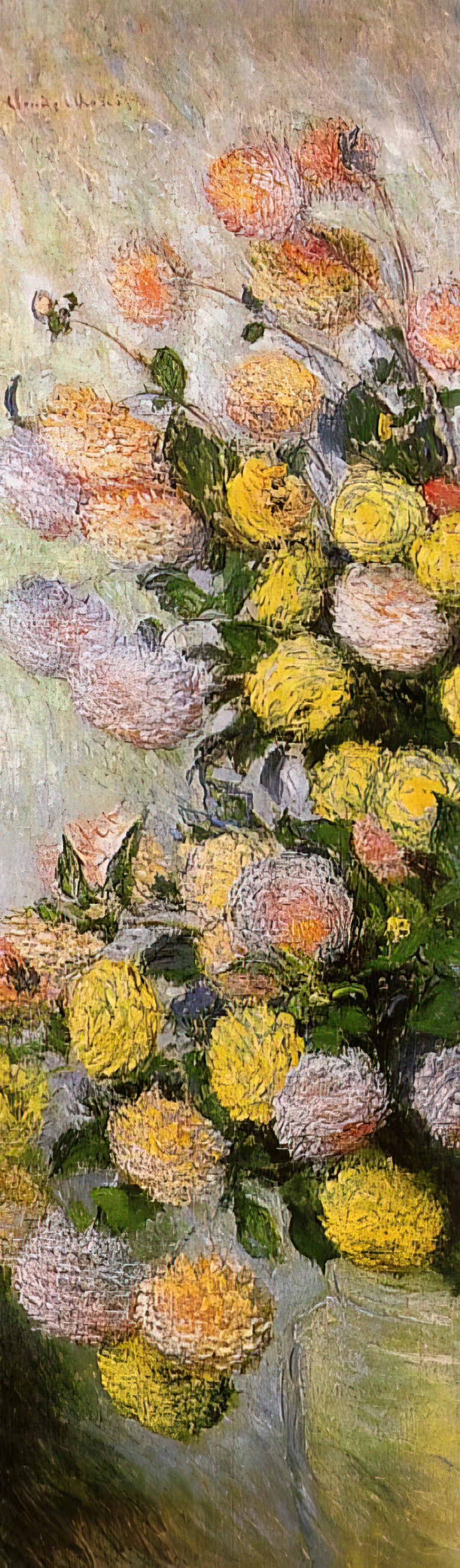 Large Monet Canvas Prints: Bringing Impressionist Masterpieces to Your Space - Vase of Dahlias by claude monet