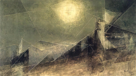 Laurence Feininger: The Architectural Visionary of Modernist Abstraction - LUNAR WEB 1951 by Lyonel Feininger