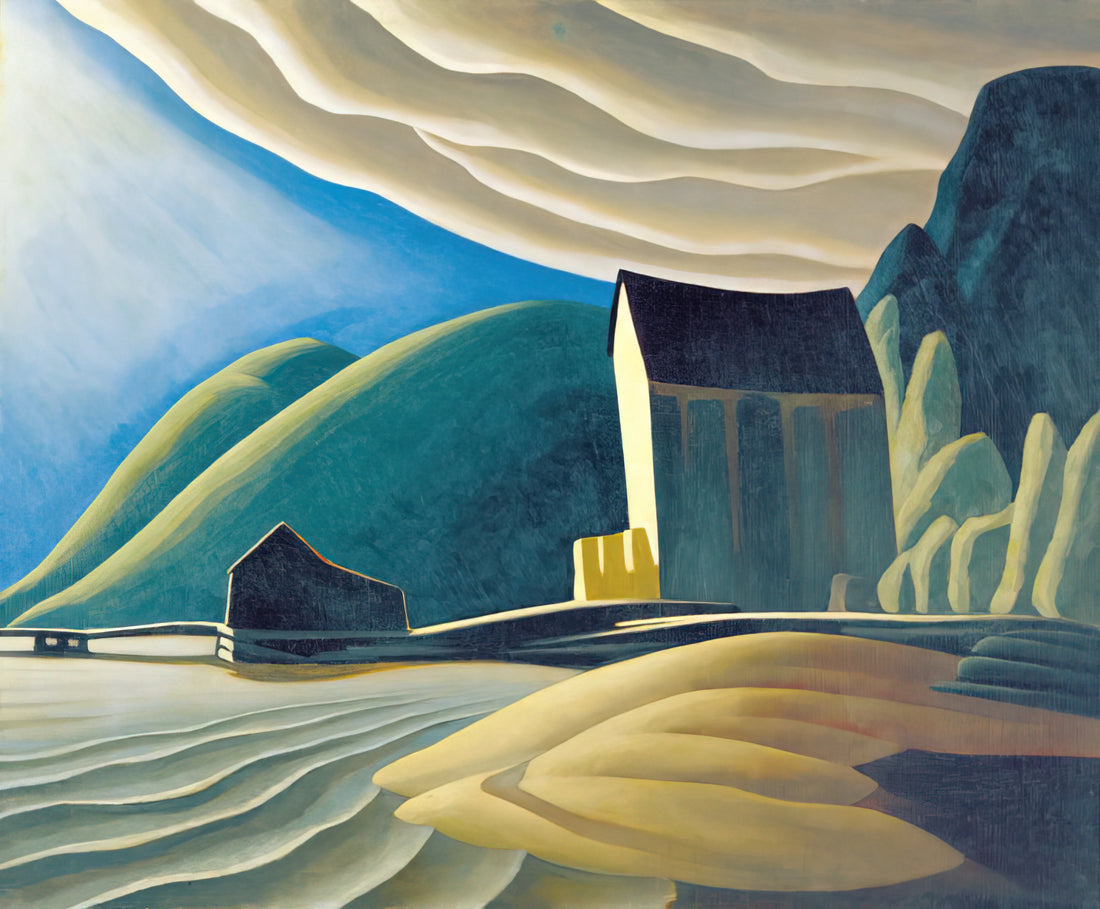 Lawren Harris Winter Paintings: The Spiritual Geometry of the Canadian North - Ice House, Coldwell, Lake Superior - 1923 by Lawren Harris
