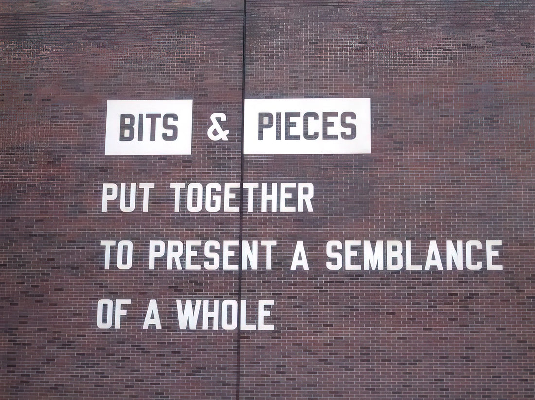 Lawrence Weiner Acrylic Print: A Guide to Conceptual Art in Physical Form - Bits  Pieces Put Together to Present a Semblance of a Whole - 2005 by Lawrence Weiner