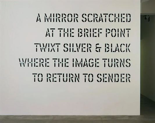 Lawrence Weiner Canvas: The Conceptual Artist's Language-Based Legacy in Print - A Mirror Scratched... - 2004 by Lawrence Weiner