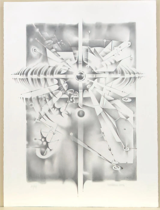 Lee Bontecou Framed Canvas Print: A Collector's Guide to Her Pioneering Sculptural Art - UNTITLED FROM THE ATELIER PROJECT 1986 by Lee Bontecou