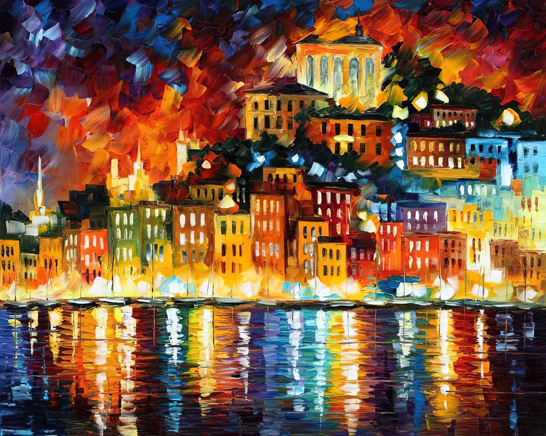 Leonid Afremov Autumn: A Symphony of Color and Emotion in Modern Impressionism - Leonid Afremov by Leonid Afremov