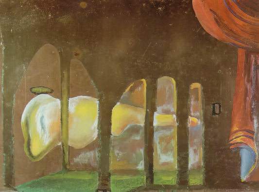 Lincoln in Dalivision: The Signed Lithograph That Captures a Surrealist Icon - GREAT TAPEWORM MASTURBATOR APPEARS BEHIND ARCADES by Salvador Dali