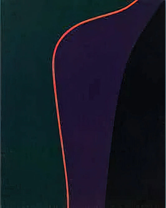 Lorser Feitelson's Brushed Aluminum Print: A Modernist Masterpiece in Metallic Form - Untitled April 30 - 1977 by Lorser Feitelson