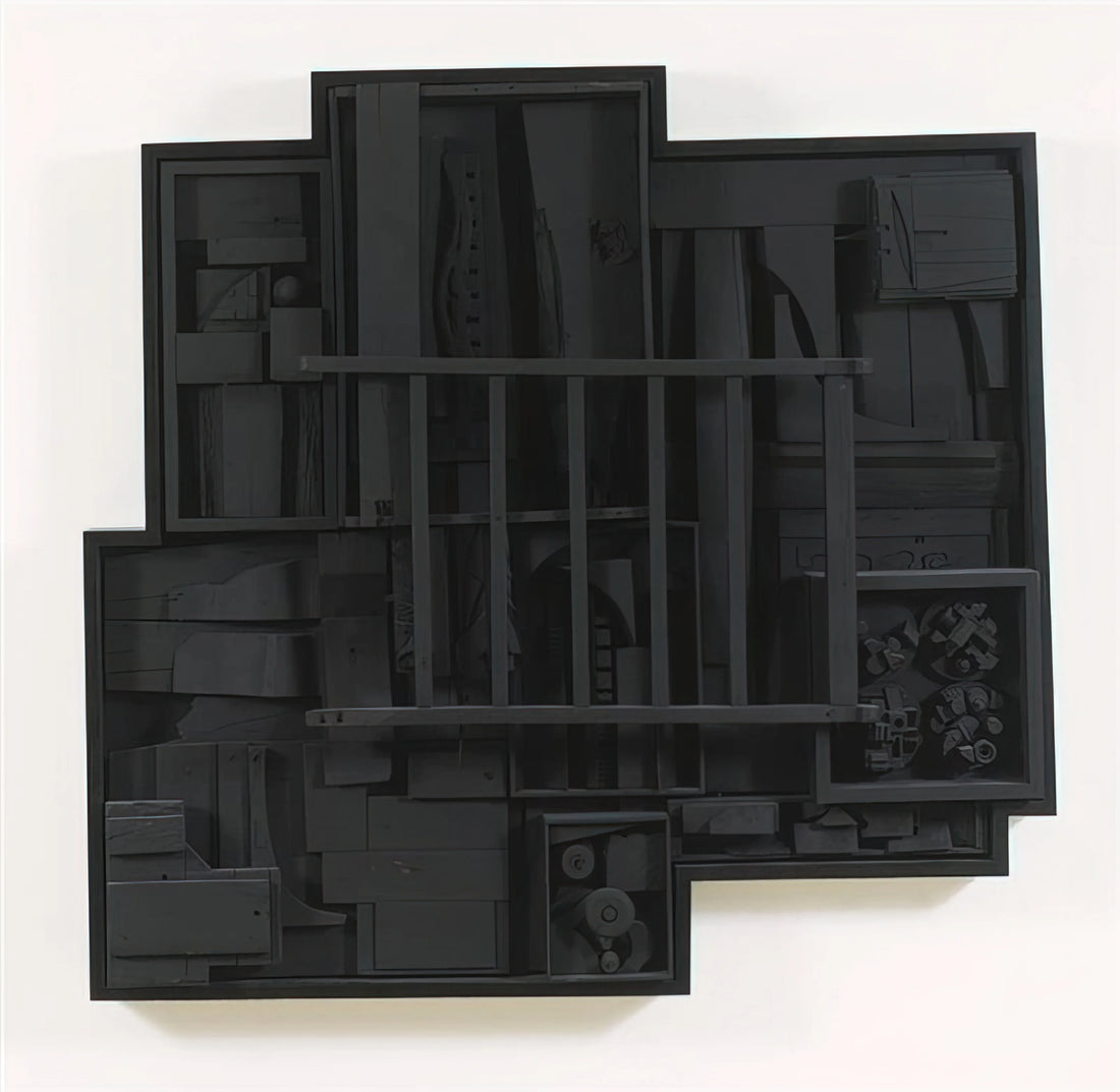 Louise Nevelson Acrylic Print: The Ultimate Collector's Guide to Monochromatic Sculptural Art - SKY JAG IV 1974 by Louise Nevelson