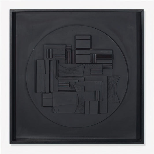 Louise Nevelson Painting: The Sculptor's Monumental Approach to Two-Dimensional Art - FULL MOON 1980 by Louise Nevelson