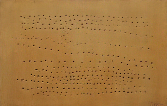 Lucio Fontana at Sotheby's: The Market for Spatial Concepts and Slashed Canvases - Concept Spatiale - 1950 by Lucio Fontana