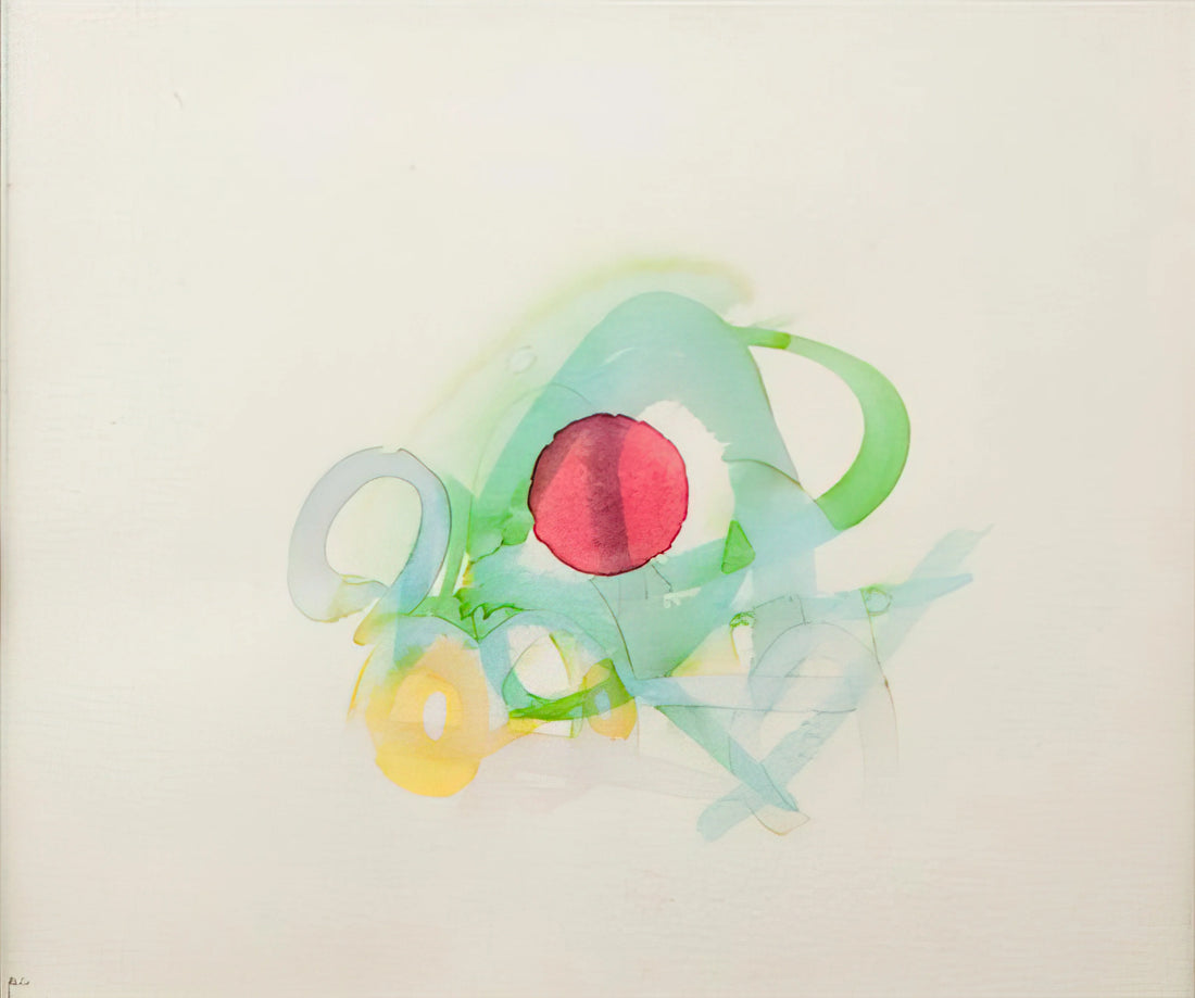 Luis Feito Canvas: The Abstract Mastery of Spain's El Paso Group - UNTITLED RED GREEN YELLOW AND BLUE by Luis Feito