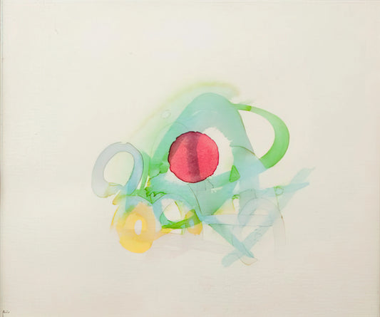 Luis Feito Canvas: The Abstract Mastery of Spain's El Paso Group - UNTITLED RED GREEN YELLOW AND BLUE by Luis Feito