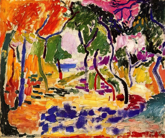 Luxe, Calme et Volupté 1904: Henri Matisse's Fauvist Masterpiece of Mediterranean Escape - COUNTRYSIDE AT COLLIOURE 1905 by Henri Matisse