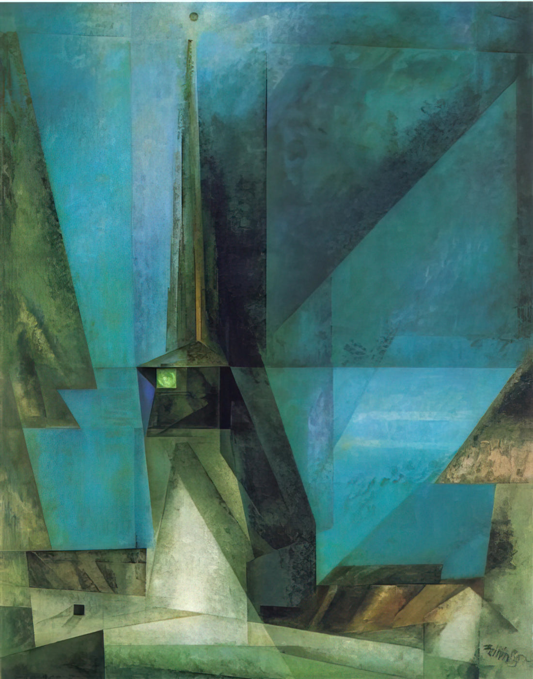 Lyonel Feininger Paintings: The Architectural Poetry of Cubism and Expressionism - GELMERODA XIII 1936 by Lyonel Feininger