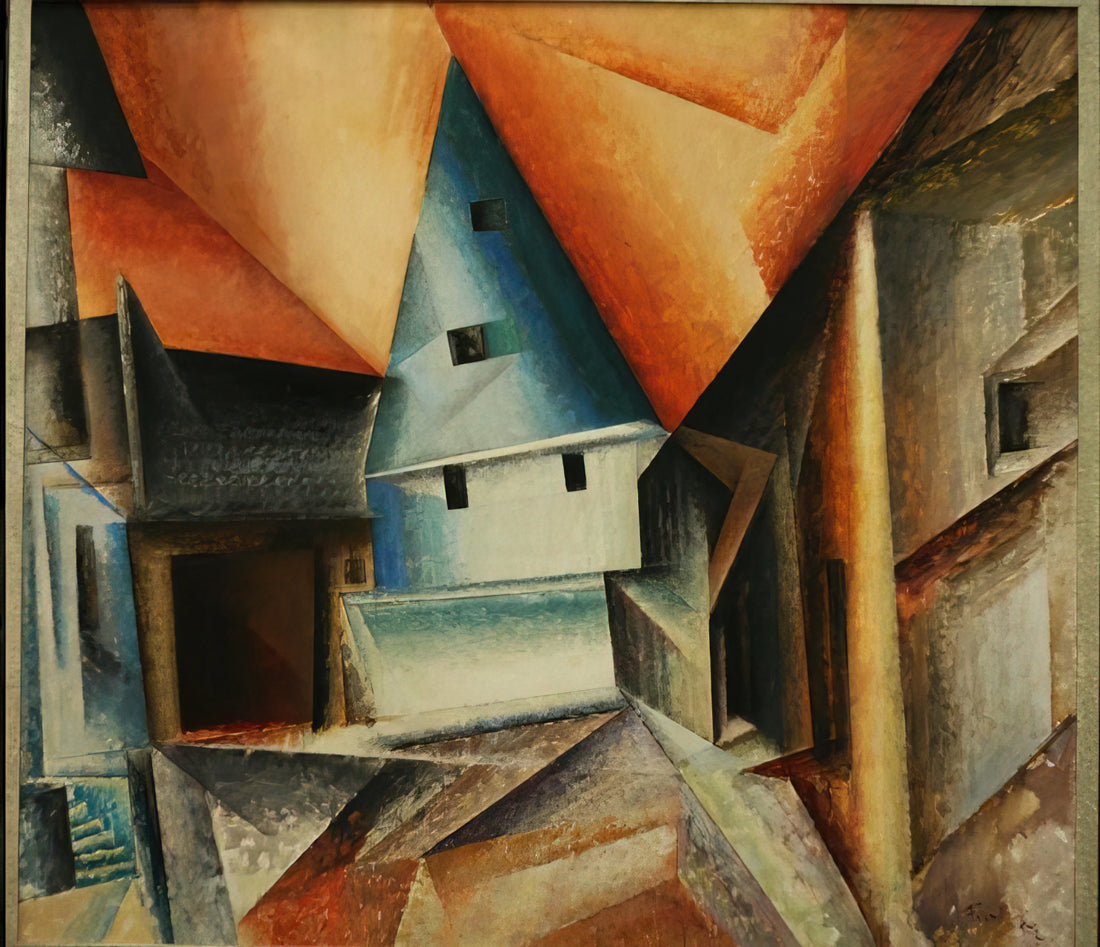 Lyonel Feininger Prints for Sale: A Collector's Guide to Bauhaus Modernism - OBERWEIMAR 1921 by Lyonel Feininger