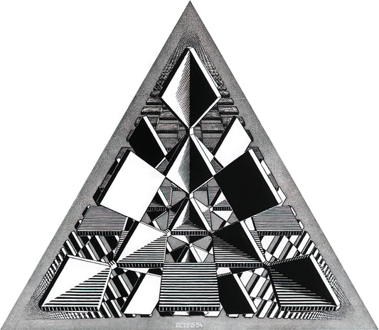 M.C. Escher: The Master of Mathematical Art and Optical Illusions - THREE INTERSECTING PLANES by MC Escher