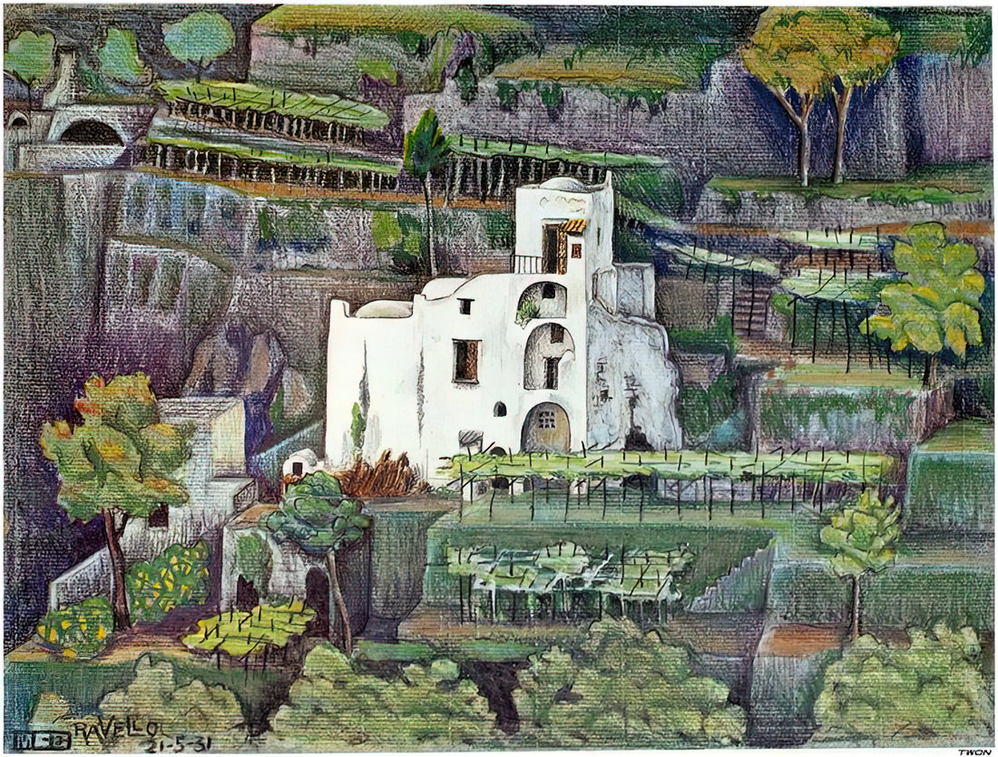 MC Escher for Sale: A Collector's Guide to Acquiring Museum-Quality Prints - FARMHOUSE RAVELLO COLOUR by MC Escher