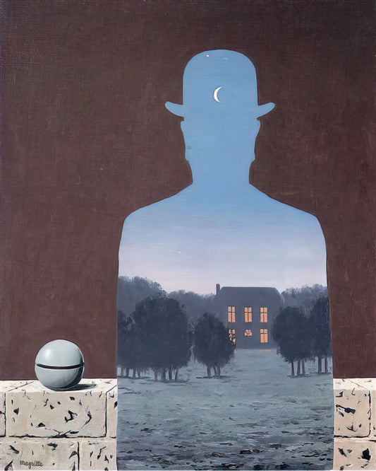 Magritte Empire of Light Print: Decoding the Surrealist Masterpiece - THE HAPPY DONOR 1966 by Rene Magritte