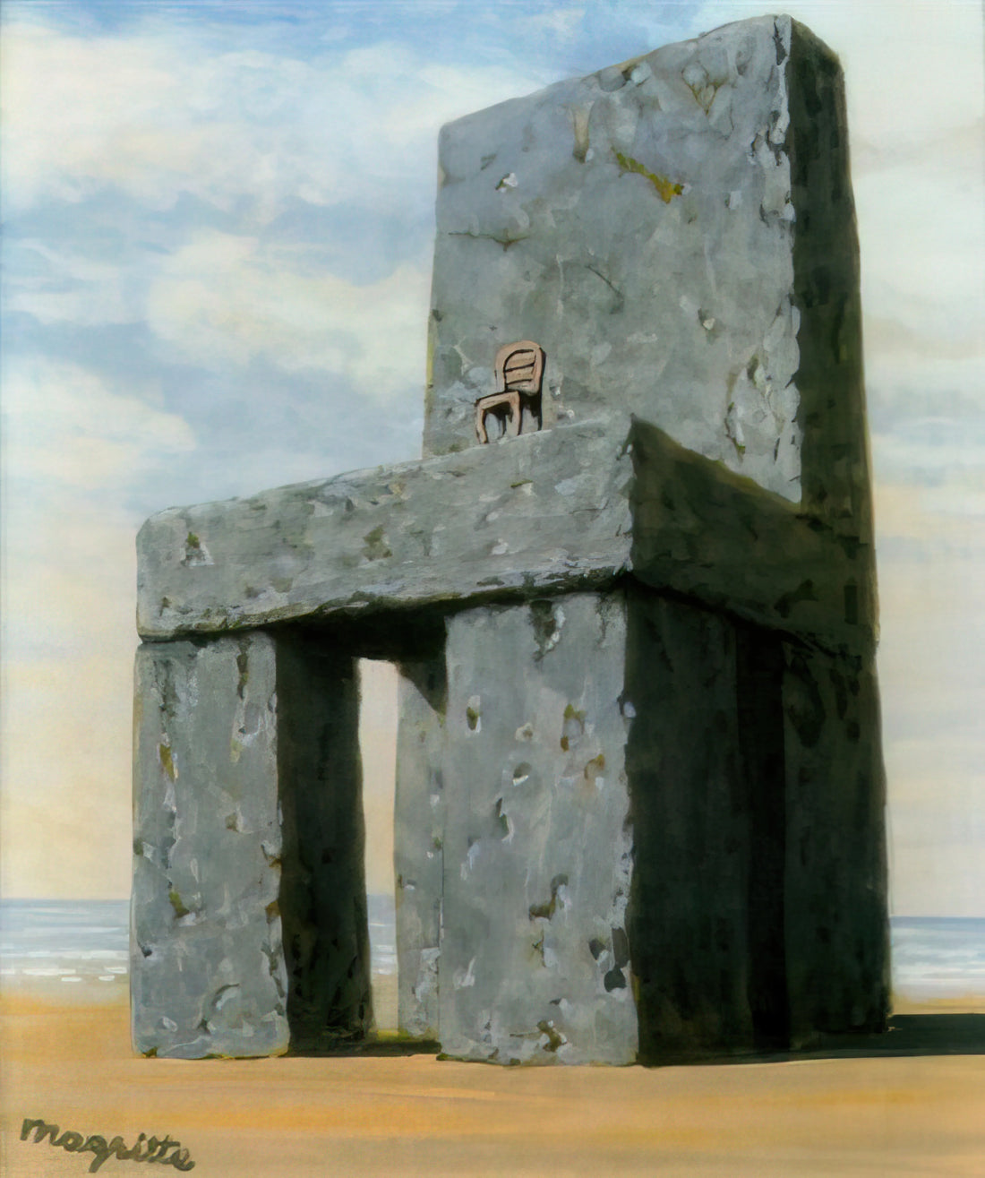 Magritte Lovers Print: A Surrealist Icon for Art Collectors and Decorators - THE LEGEND OF THE CENTURIES 1950 by Rene Magritte