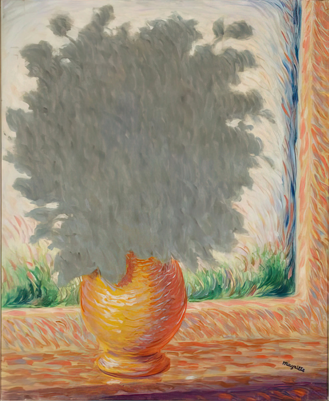 Magritte's La Belle Captive: Decoding the Surrealist Masterpiece - LIGHTNING 1944 by Rene Magritte