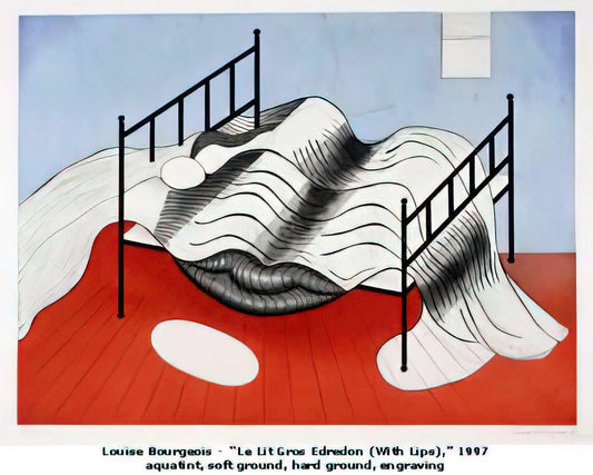 Maman Bourgeois Sculpture: Exploring Louise Bourgeois' Monumental Spider Masterpiece - THE BIG BED WITH QUILT 1997 by Louise Bourgeois