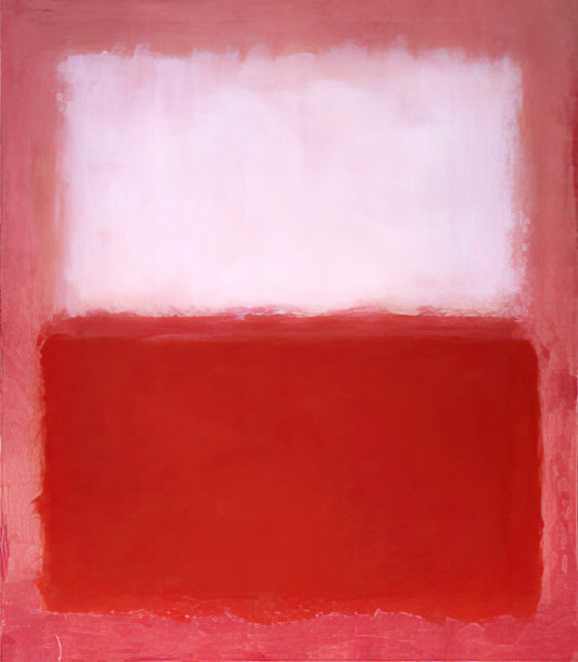 Mark Rothko: The Master of Color Field Painting and Emotional Abstraction - White Over Red - 1957 by Mark Rothko