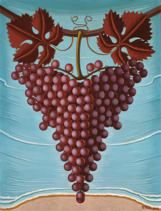 Maruja Mallo Framed Canvas Print: A Surrealist Masterpiece for Your Collection - El Racimo De Uvas - 1944 by Maruja Mallo