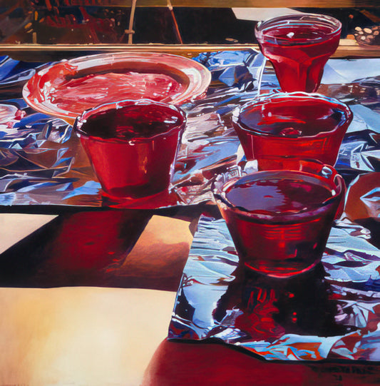 Mary Pratt Framed Canvas Print: A Collector's Guide to Her Luminous Realism - Red Currant Jelly - 1972 by Mary Pratt