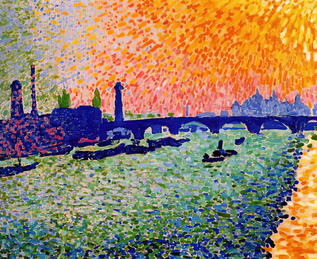 Master of Color and Form: Exploring the Enduring Legacy of Derain Art - THE BRIDGE VIEW ON THE RIVER 1905 by Andre Derain