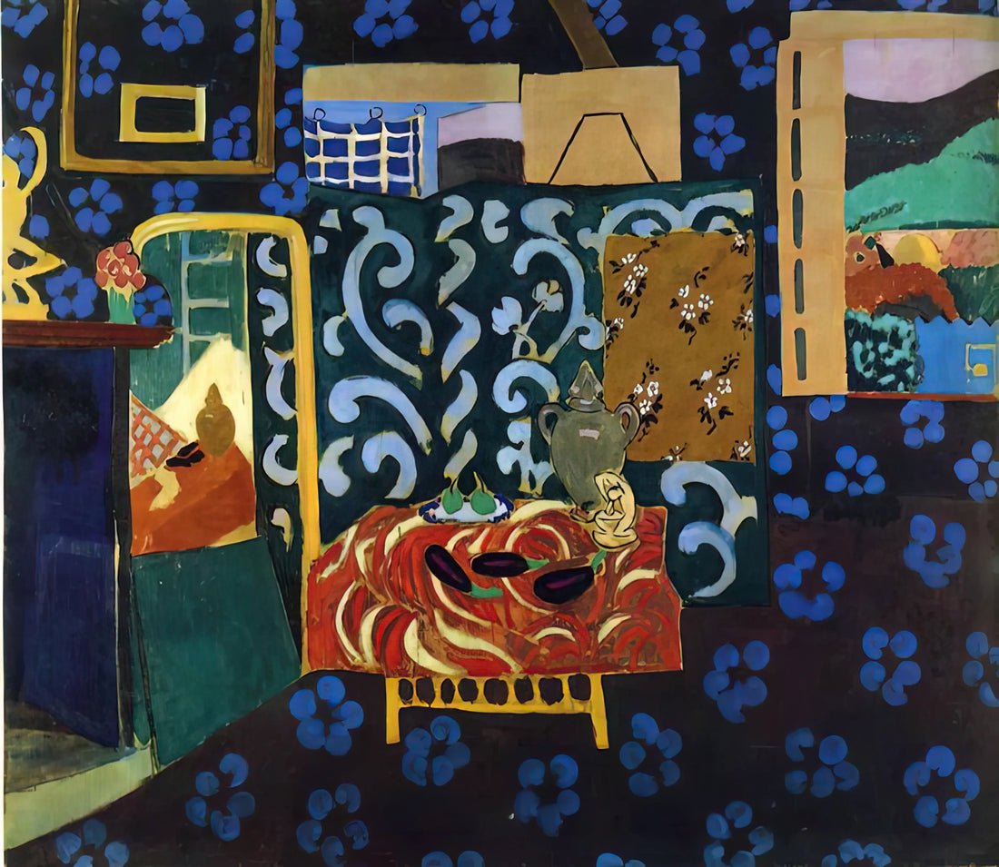 Mastering Color and Form: Exploring Henri Matisse's Top 10 Paintings - STILL LIFE WITH AUBERGINES 1911 by Henri Matisse