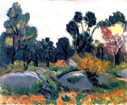 Matisse Jazz: The Revolutionary Artist's Final Masterpiece in Cut-Outs - ROCKS IN THE VALLEE DU LOUP 1925 by Henri Matisse