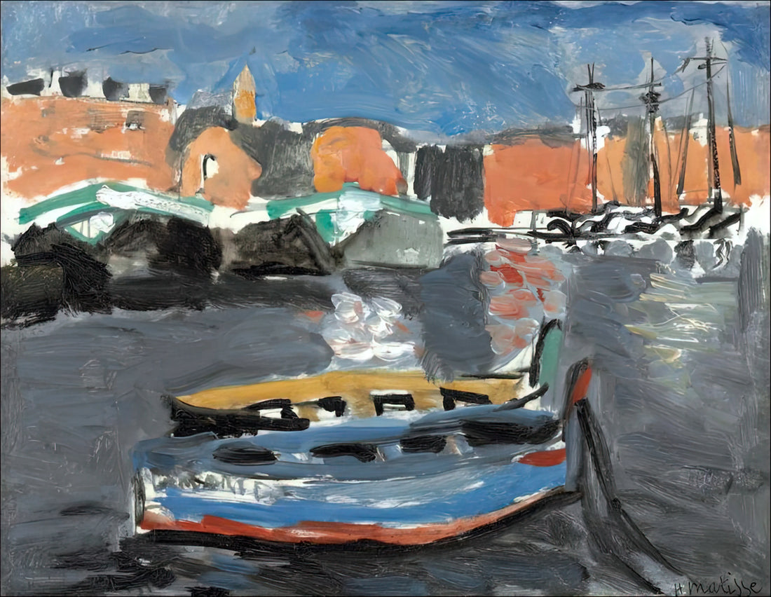 Matisse Lino Prints: The Master's Bold Exploration of Linocut Art - PORT DE MARSEILLE 1917 by Henri Matisse
