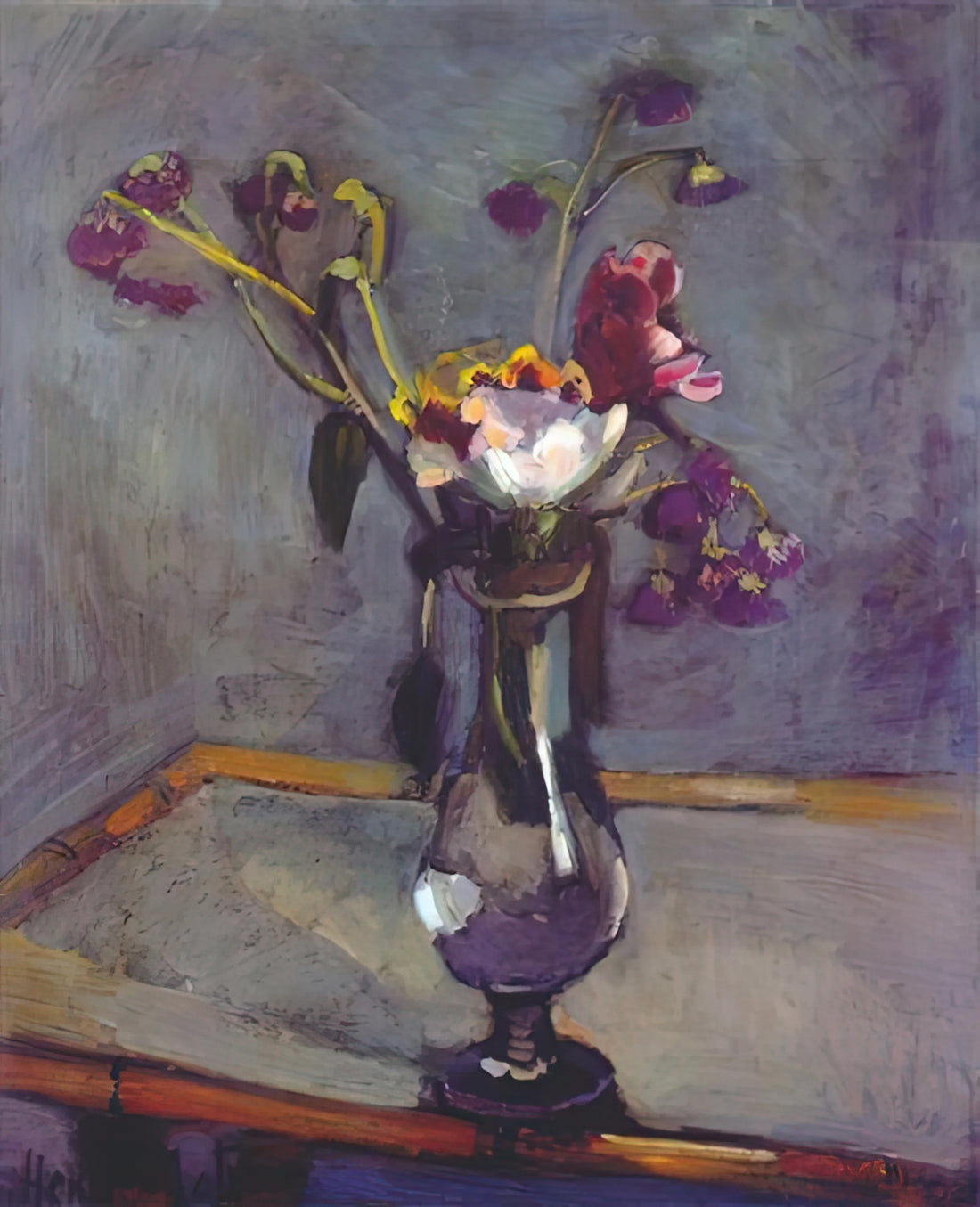 Matisse Nu Bleu Poster: Exploring the Iconic Blue Nude Series and Its Enduring Legacy - BOUQUET ON A BAMBOO TABLE 1903 by Henri Matisse