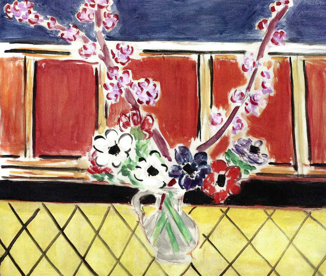 Matisse Poster Berggruen: The Collector's Guide to Iconic Modernist Prints - ANEMONES AND PEACH BLOSSOMS 1944 by Henri Matisse