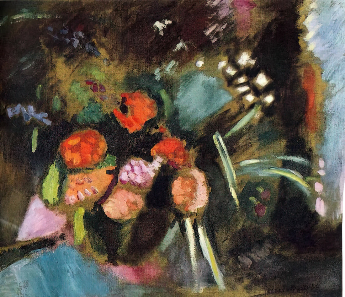 Matisse Sleeping Woman: A Masterpiece of Rest and Color in Modern Art - FLOWERS 1906 by Henri Matisse
