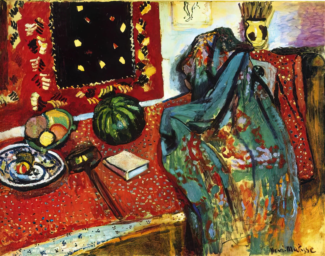 Matisse's 'La Conversation': A Masterpiece of Intimacy and Color - STILL LIFE WITH A RED RUG 1906 by Henri Matisse