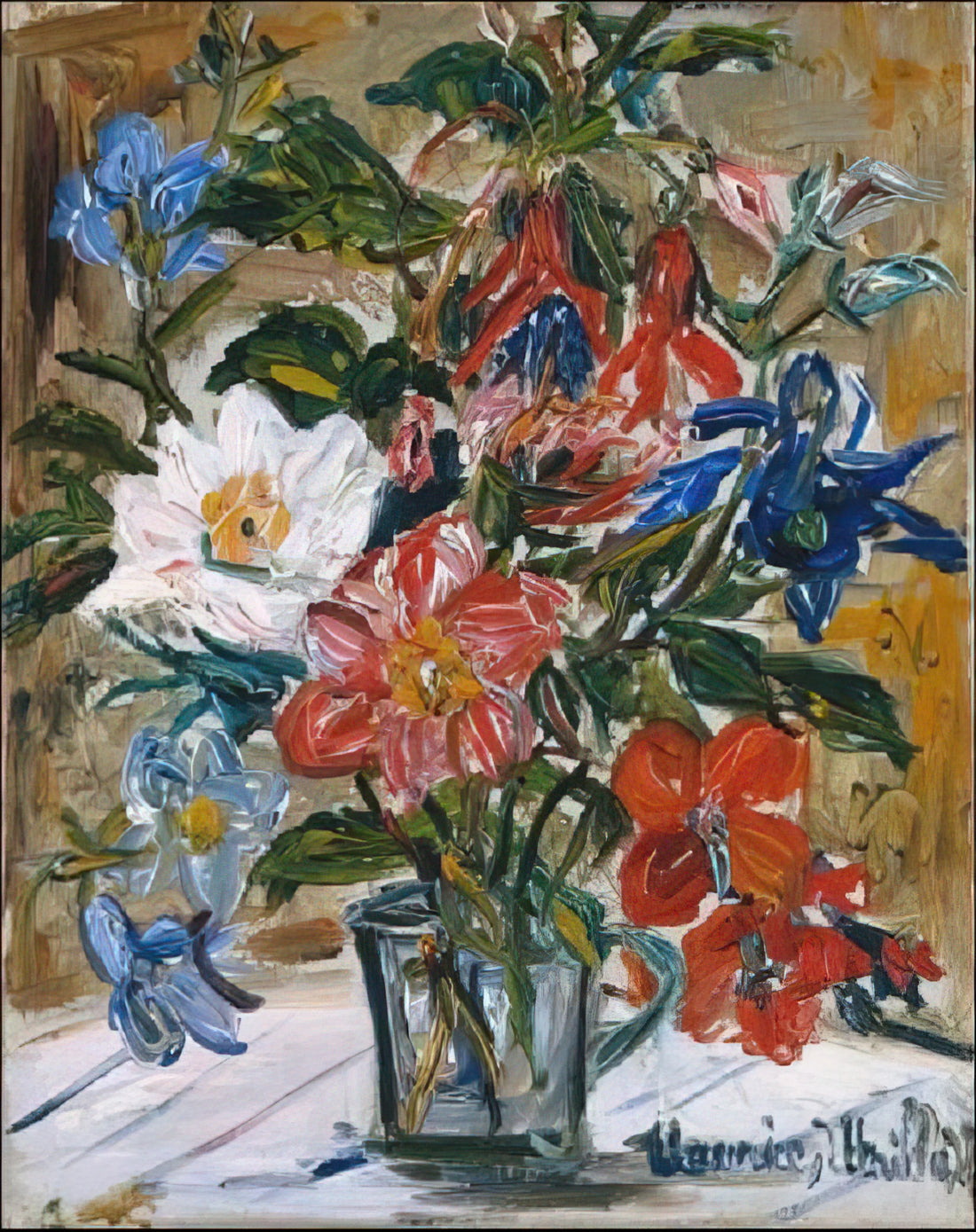 Maurice Utrillo Prints: Collecting the Soul of Montmartre - VASE WITH FLOWERS by Maurice Utrillo