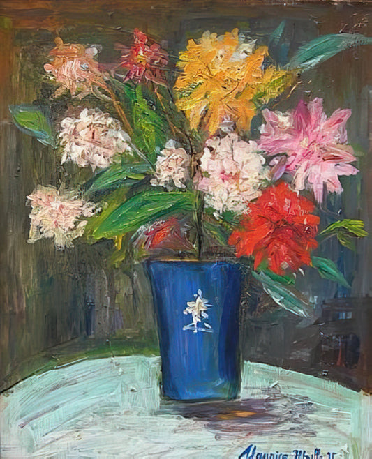 Maurice Utrillo: The Painter of Montmartre and the Poetics of Urban Decay - VASE WITH FLOWERS 1 by Maurice Utrillo