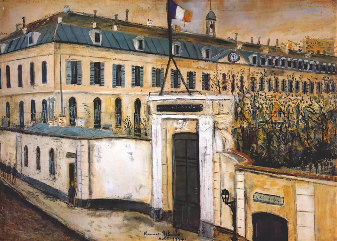 Maurice Utrillo: The Troubled Poet of Parisian Streets - MILITARY HOSPITAL by Maurice Utrillo