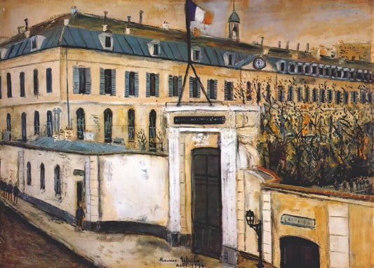Maurice Utrillo: The Troubled Poet of Parisian Streets - MILITARY HOSPITAL by Maurice Utrillo