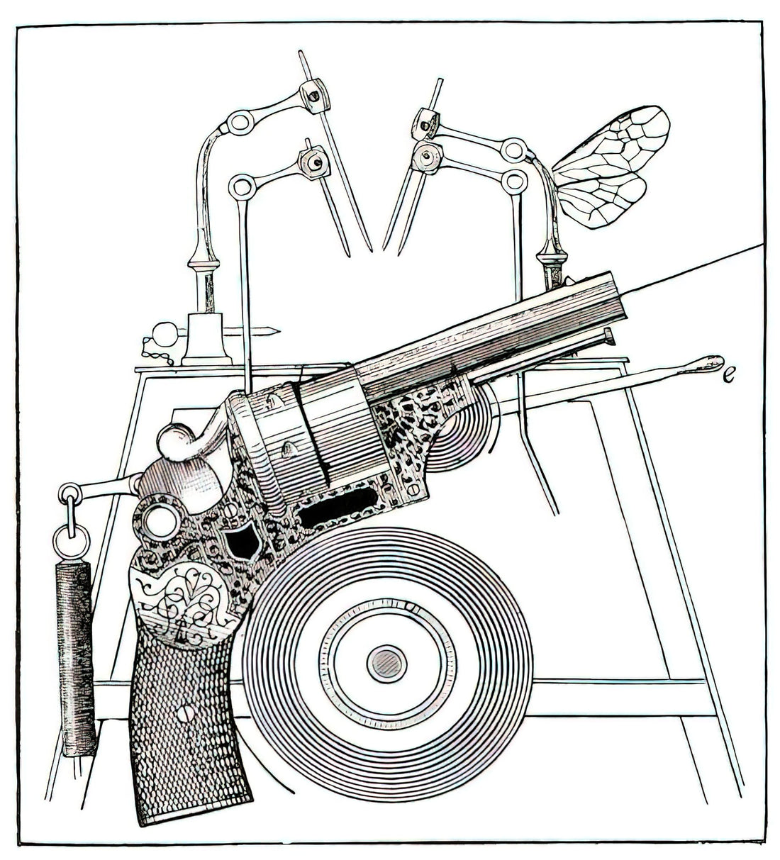 Max Ernst's Humboldt Current: Decoding the Surrealist Master's Oceanic Vision - The Harmonious Fagot Illustration for The Misfortunes of the Immortals by Max Ernst